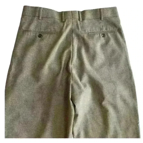 Aldo Ferrari Mens Pants 100 % Wool Rome Italy Size S34 Pleated Formal Office - Picture 9 of 13